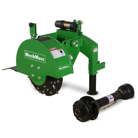 3-Point PTO Stump Grinder with 34 Carbide Teeth (PTO Shaft Included with Slip Clutch),  for 15-45HP Tractor,  SG24